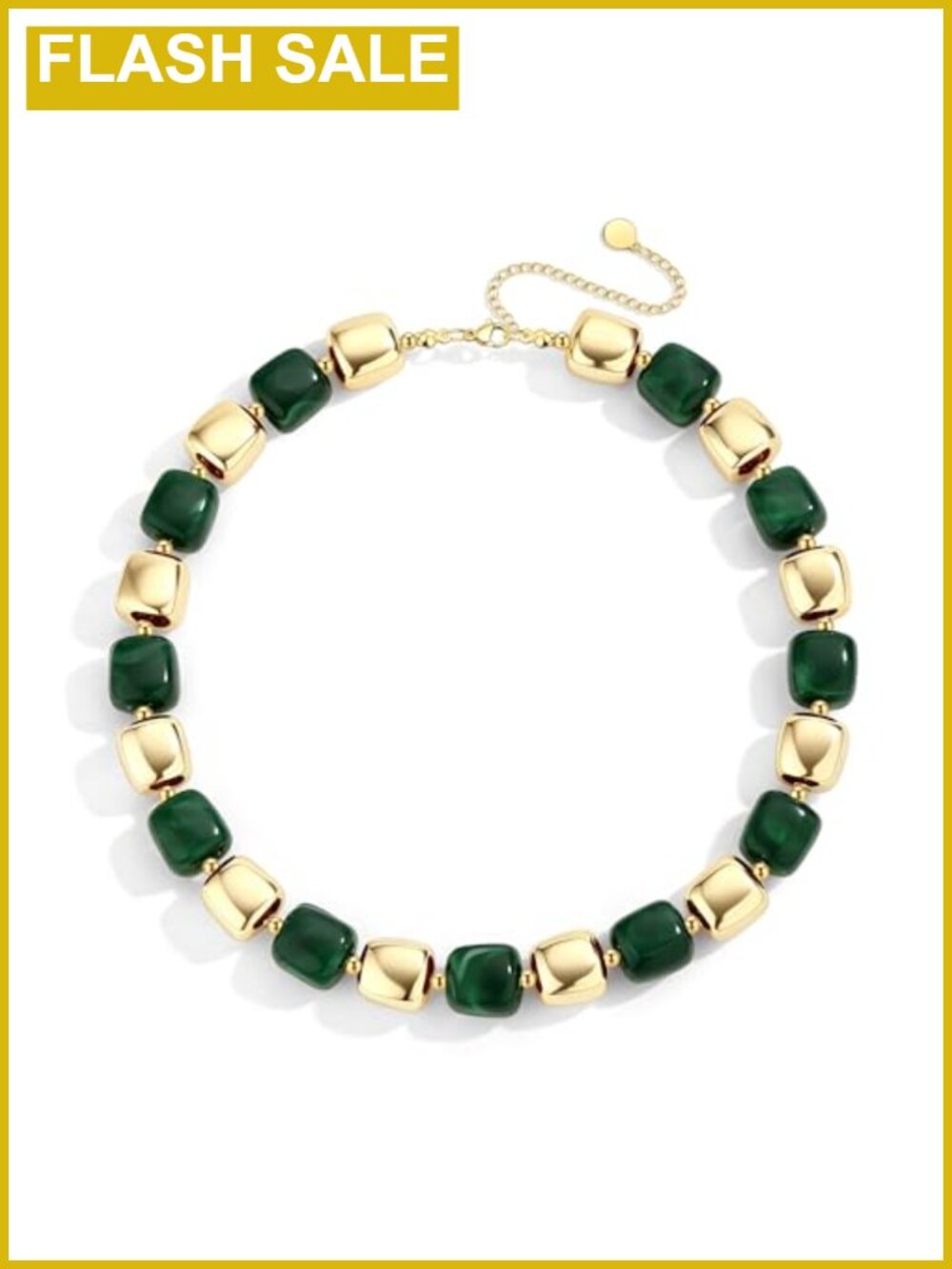 Chunky Acrylic Beaded Necklace Boho Statement Layering